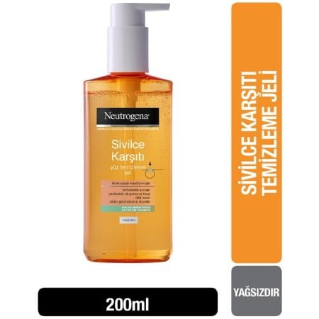 NEUTROGENA YÜZ TEMİZLEME JELİ SİVİLCE KARŞITI 200 ML