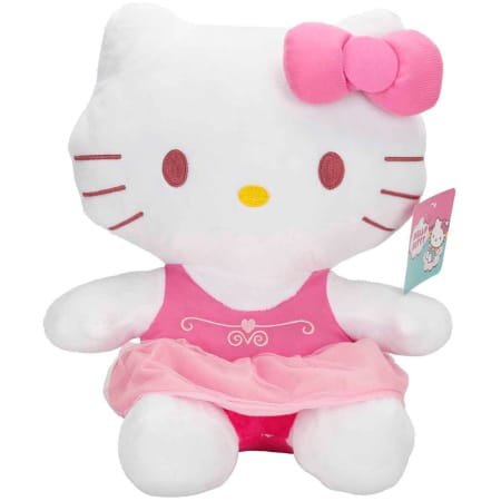 Sunman - Peluş Hello Kitty Elbiseli Kurdeleli 36 cm